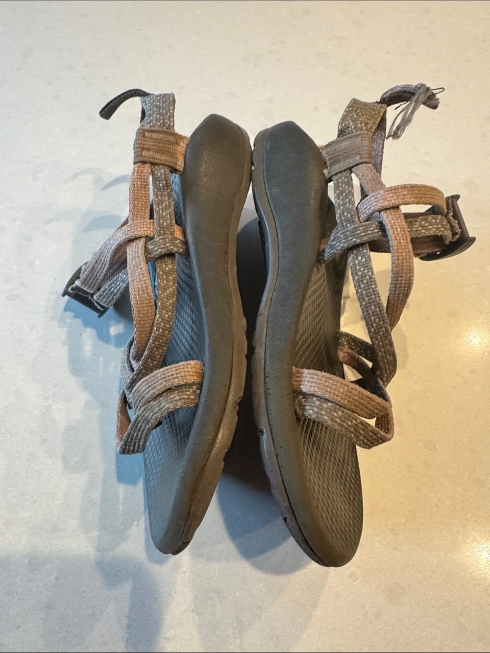 Chaco Kids Brown and Gray Strappy Outdoor Sandals